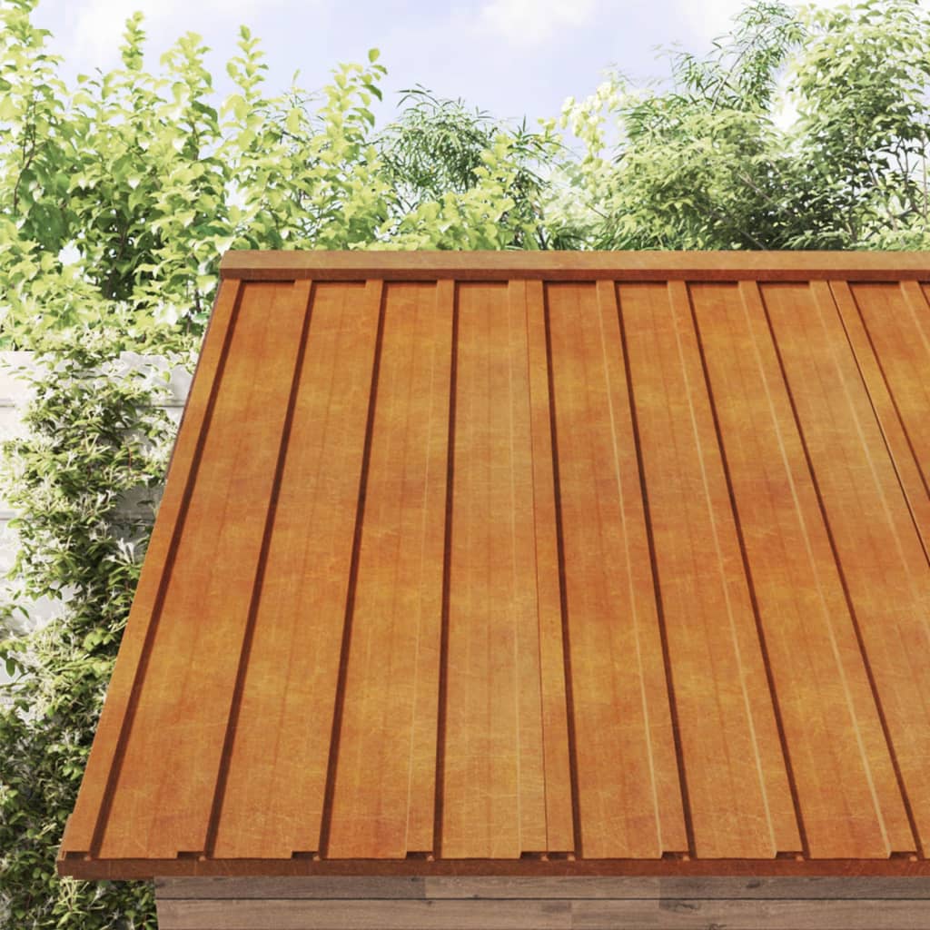 Panneaux De Toiture 12 Pcs Rouillé Acier Corten