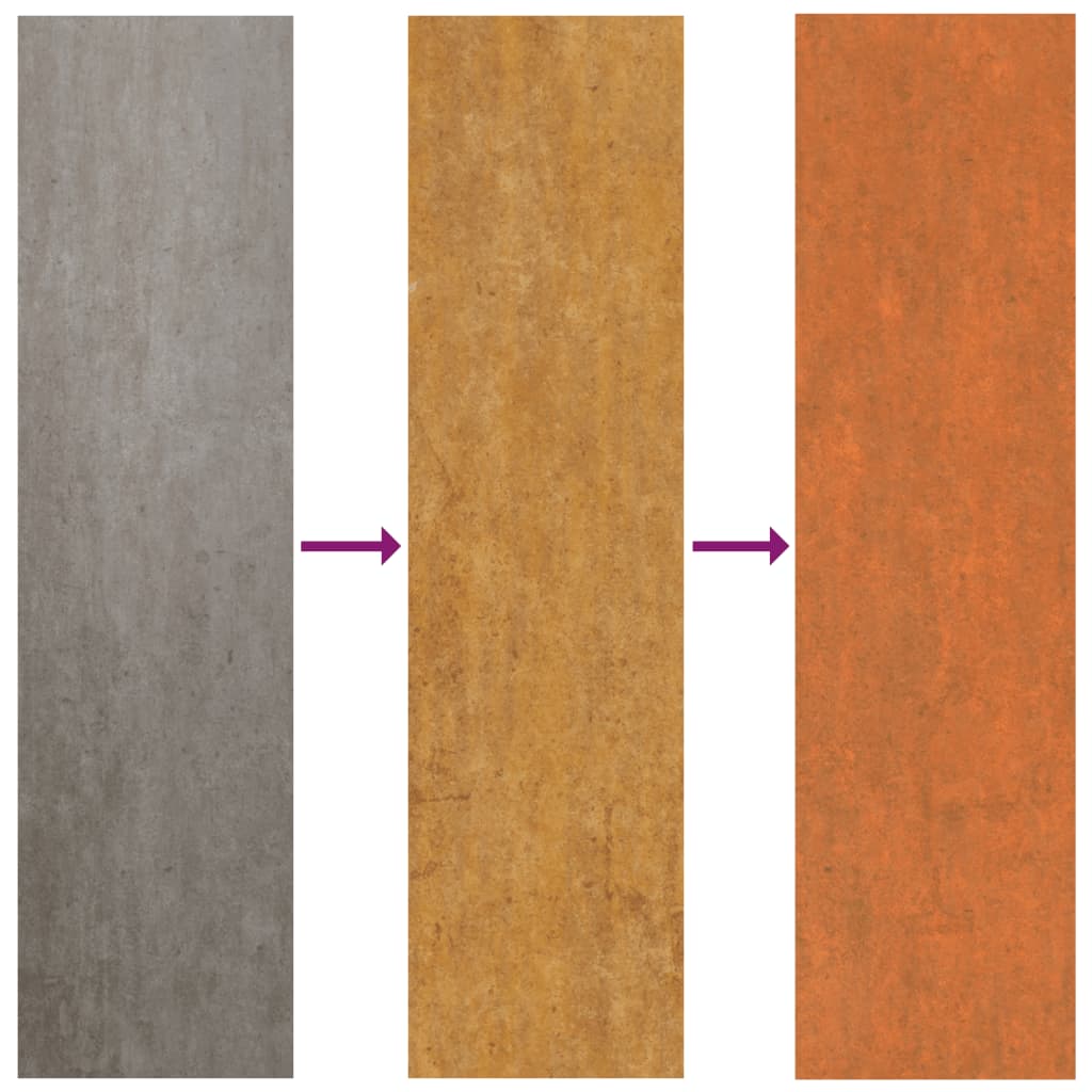 Panneaux De Toiture 12 Pcs Rouillé Acier Corten