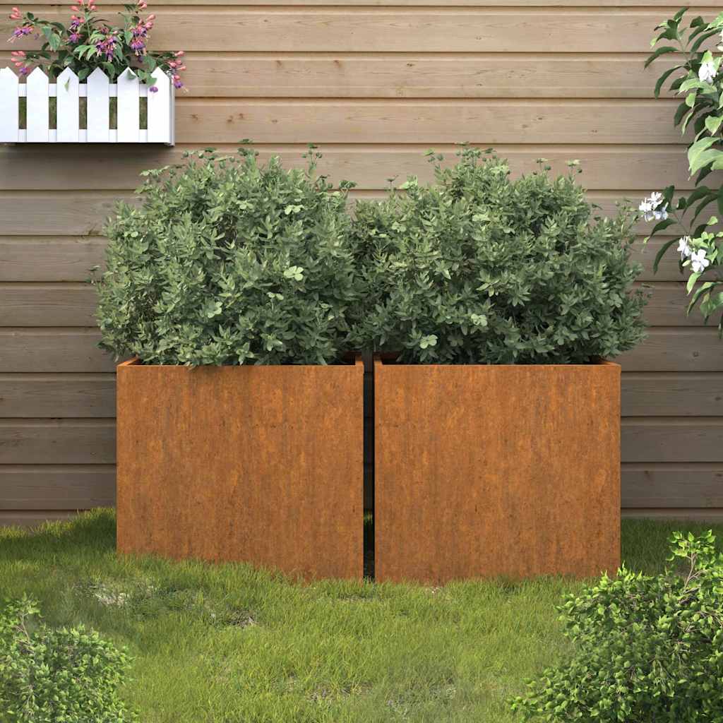 Jardinières 2 Pcs Acier Corten