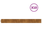 Bordure De Pelouse 10 Pc Rouillé