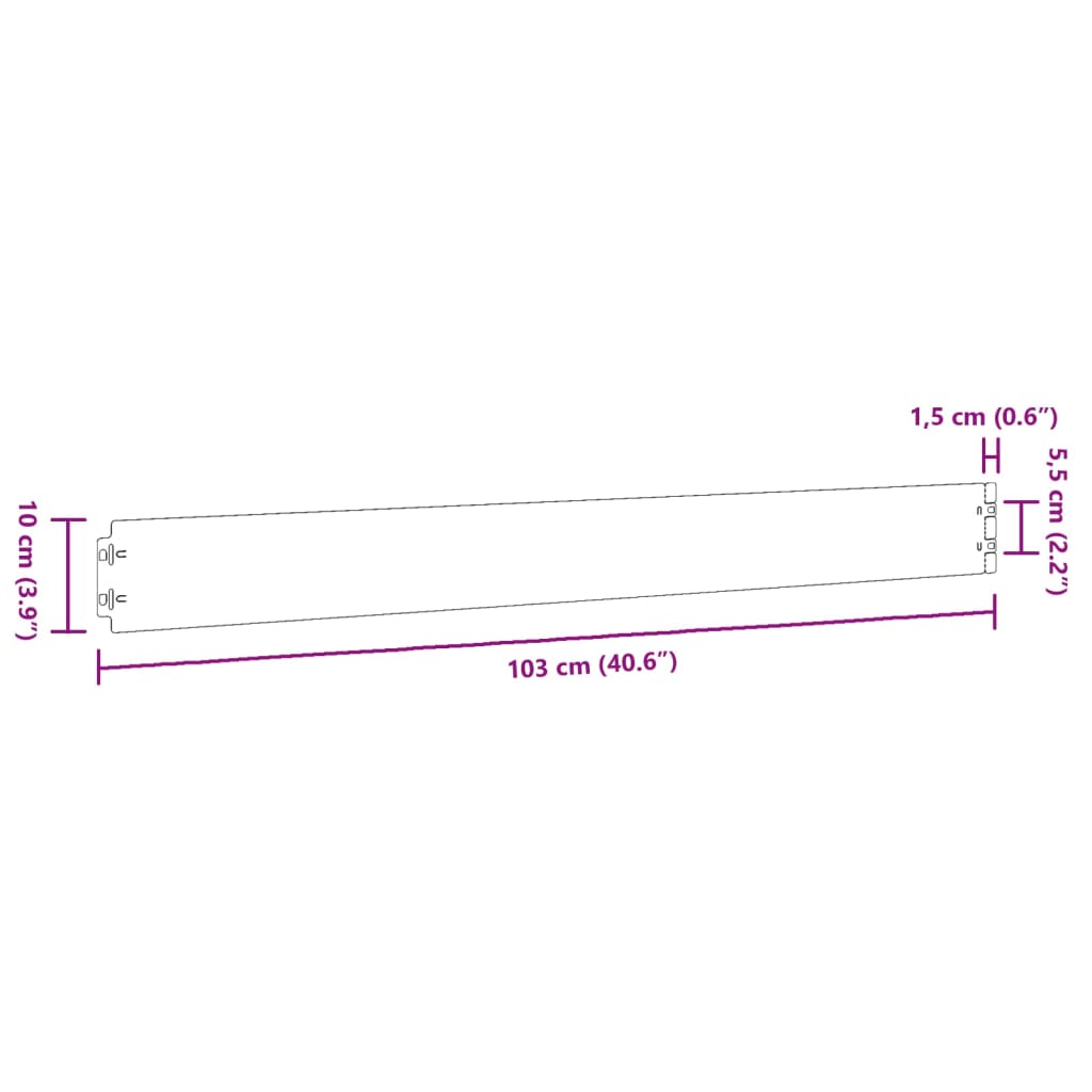 Bordure De Pelouse 10 Pc Rouillé
