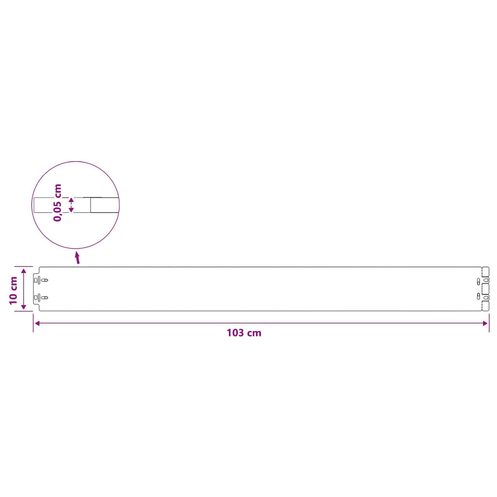 Bordure De Pelouse 50 Pc Rouillé