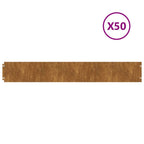 Bordure De Pelouse 50 Pc Rouillé