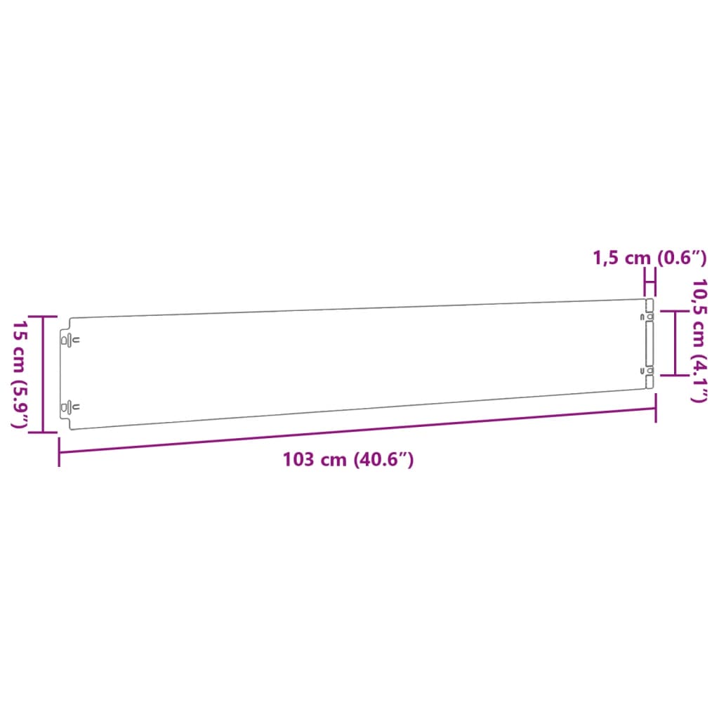 Bordure De Pelouse 50 Pc Rouillé