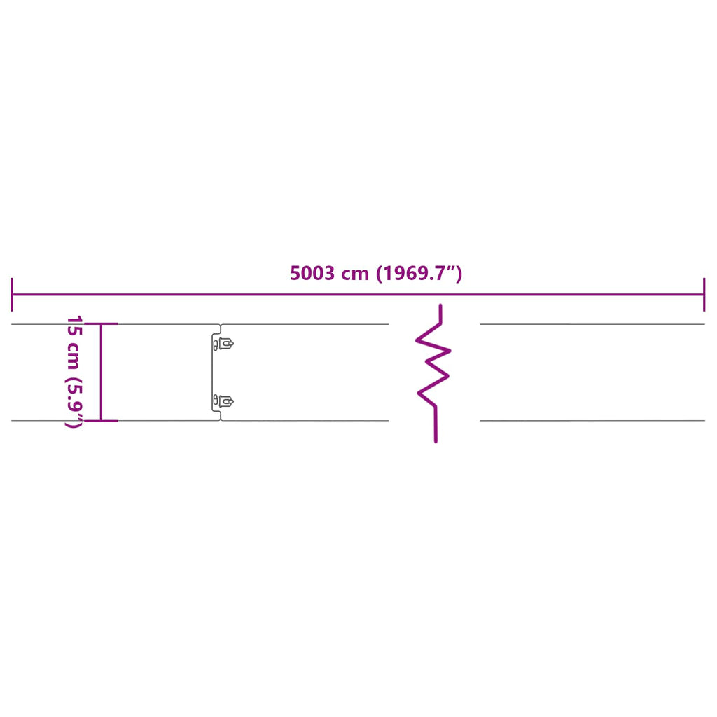 Bordure De Pelouse 50 Pc Rouillé