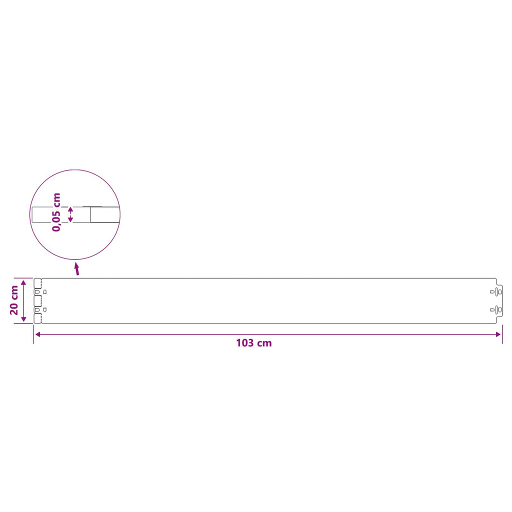 Bordure De Pelouse 10 Pc Rouillé