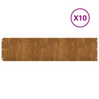 Bordure De Pelouse 10 Pc Rouillé
