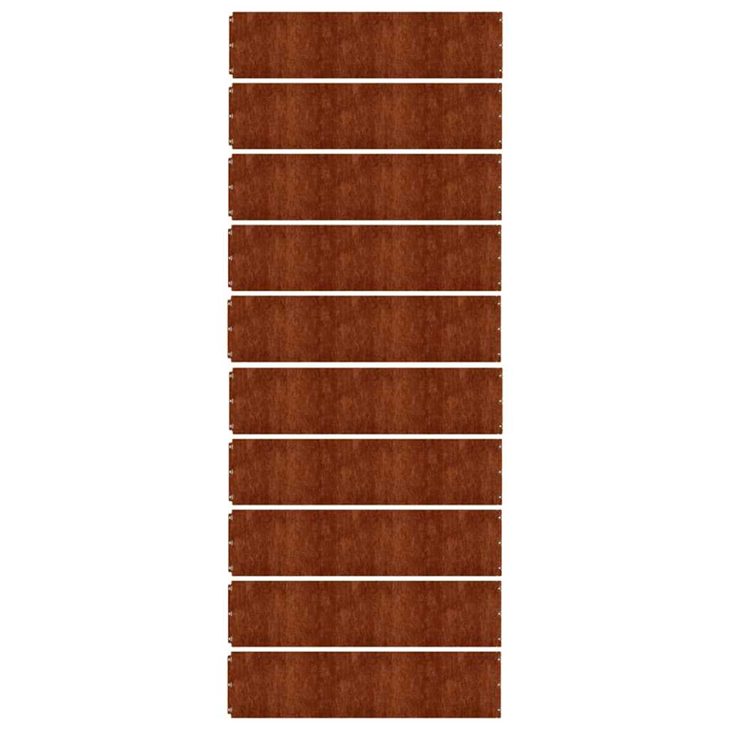 Bordure De Pelouse 10 Pc Rouillé