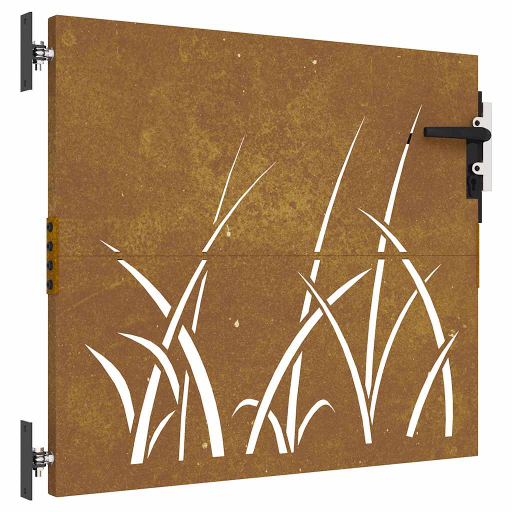 Portail De Jardin Acier Corten Conception D'herbe