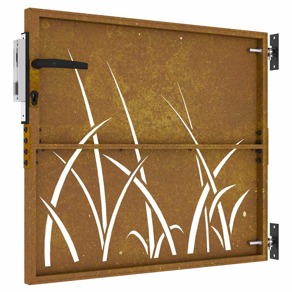 Portail De Jardin Acier Corten Conception D'herbe