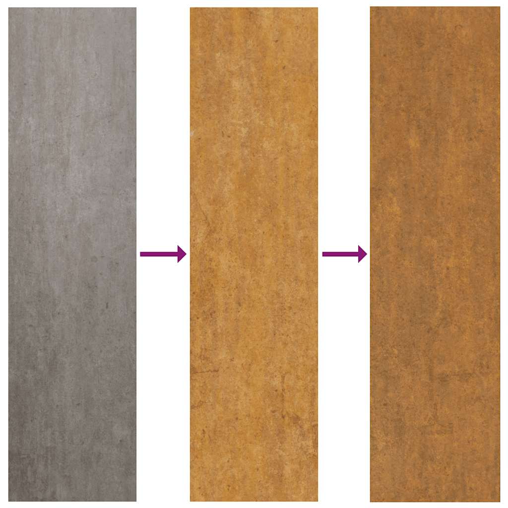 Portail De Jardin Acier Corten Conception D'herbe