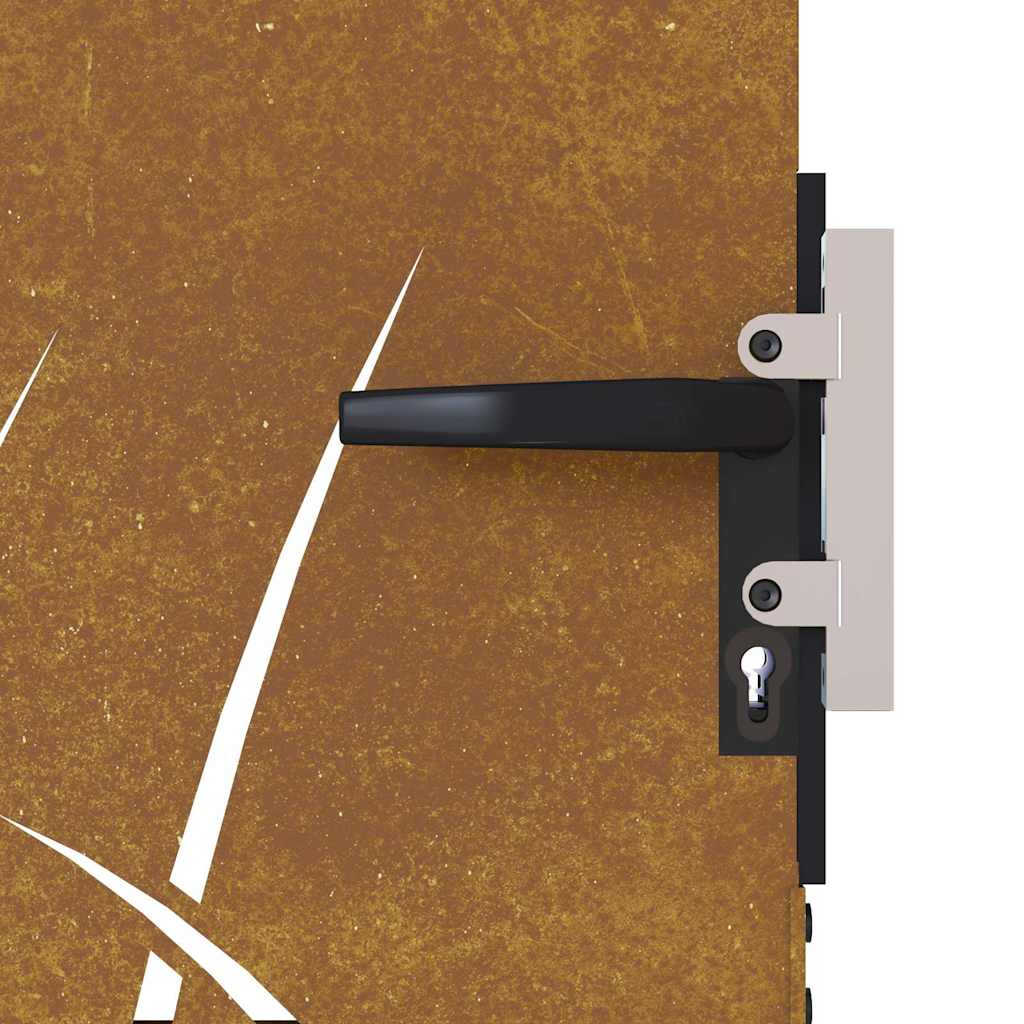 Portail De Jardin Acier Corten Conception D'herbe