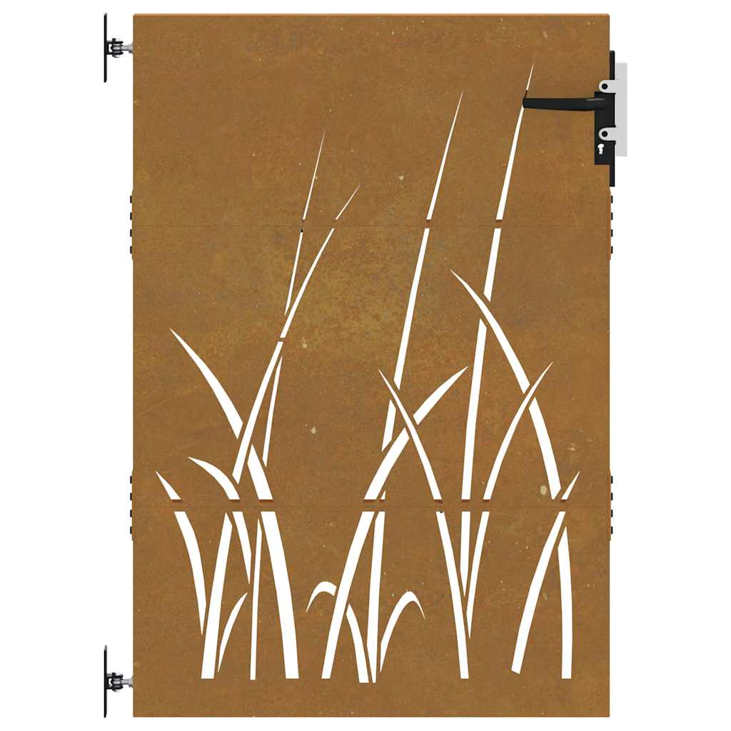 Portail De Jardin Acier Corten Conception D'herbe