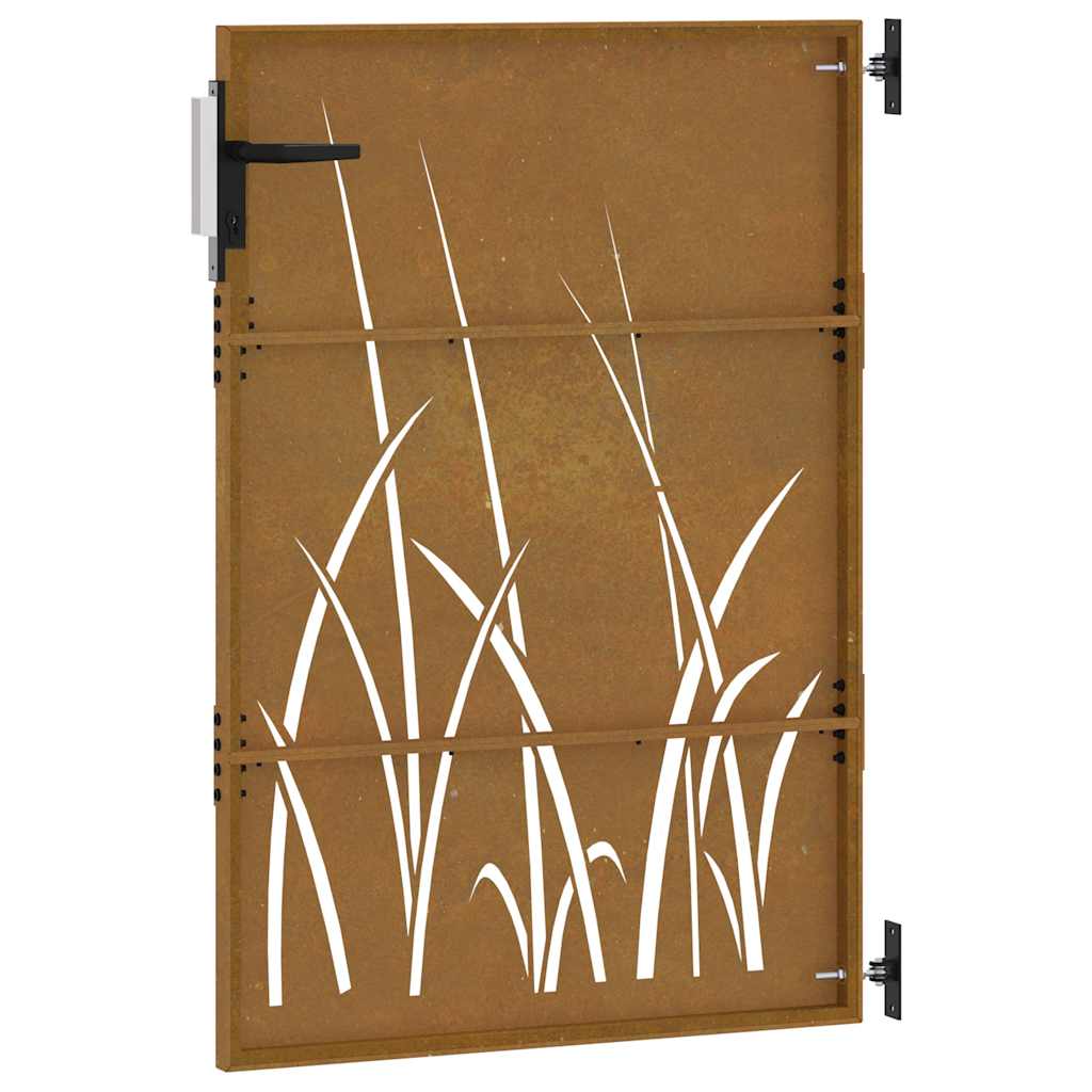 Portail De Jardin Acier Corten Conception D'herbe