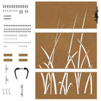 Portail De Jardin Acier Corten Conception D'herbe
