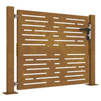 Portail De Jardin En Acier Corten, Design Carré