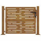 Portail De Jardin En Acier Corten, Design Carré
