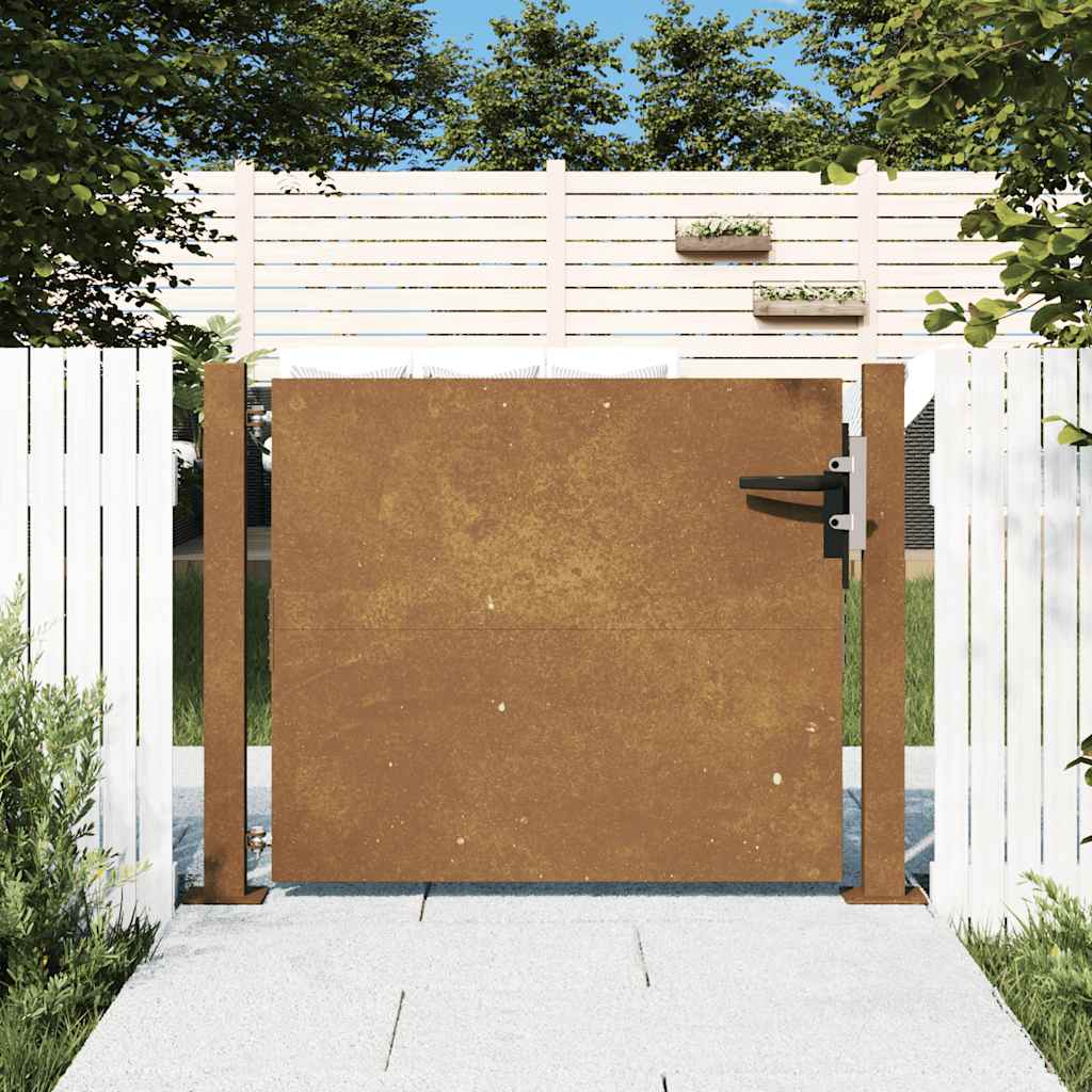 Portail De Jardin En Acier Corten