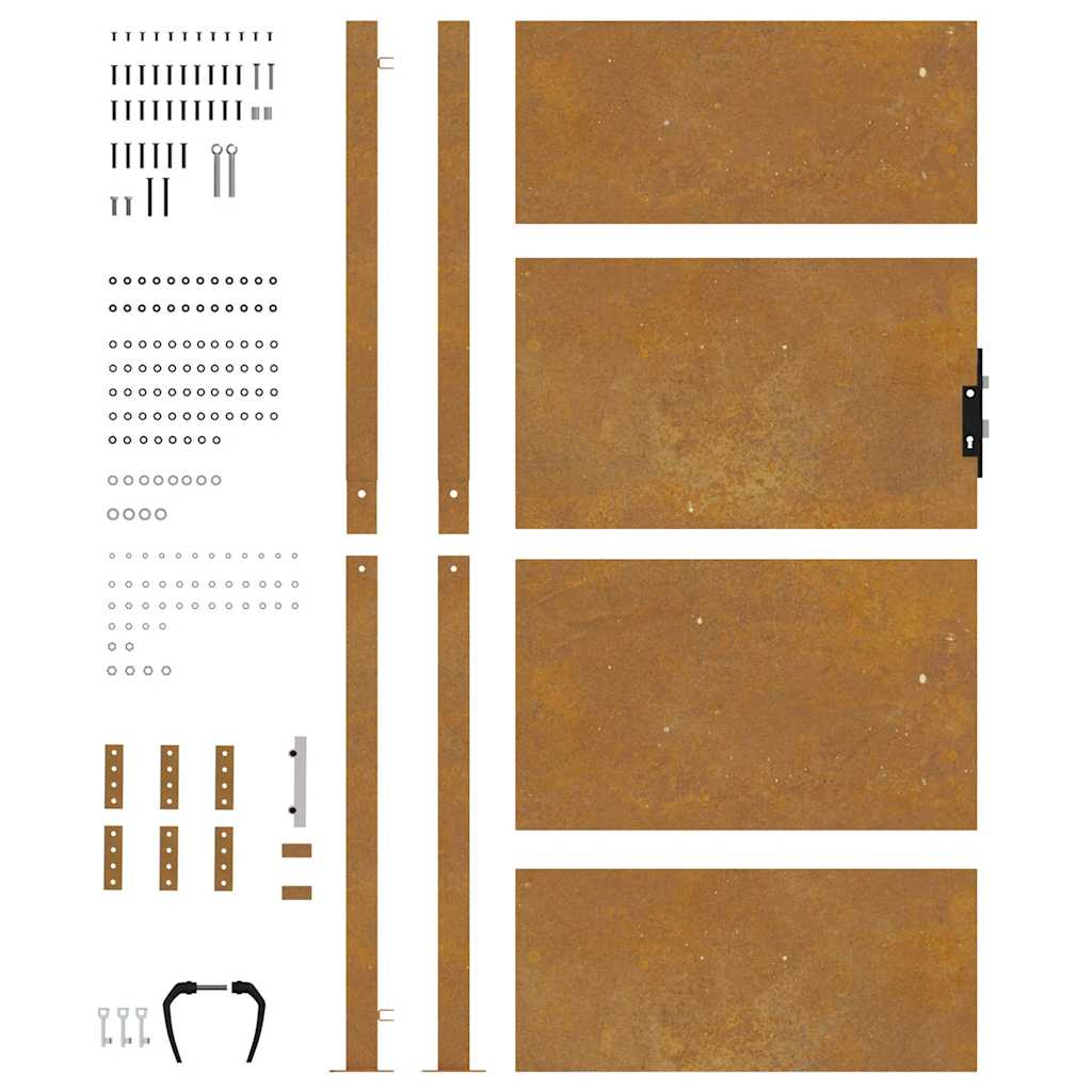 Portail De Jardin En Acier Corten