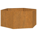 Jardinière Rouillé 90X90X45 Cm Acier Corten