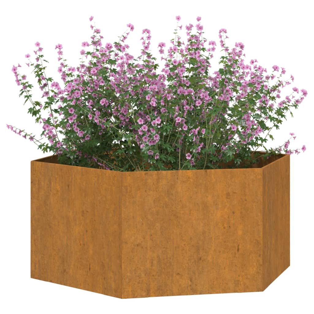 Jardinière Rouillé 90X90X45 Cm Acier Corten