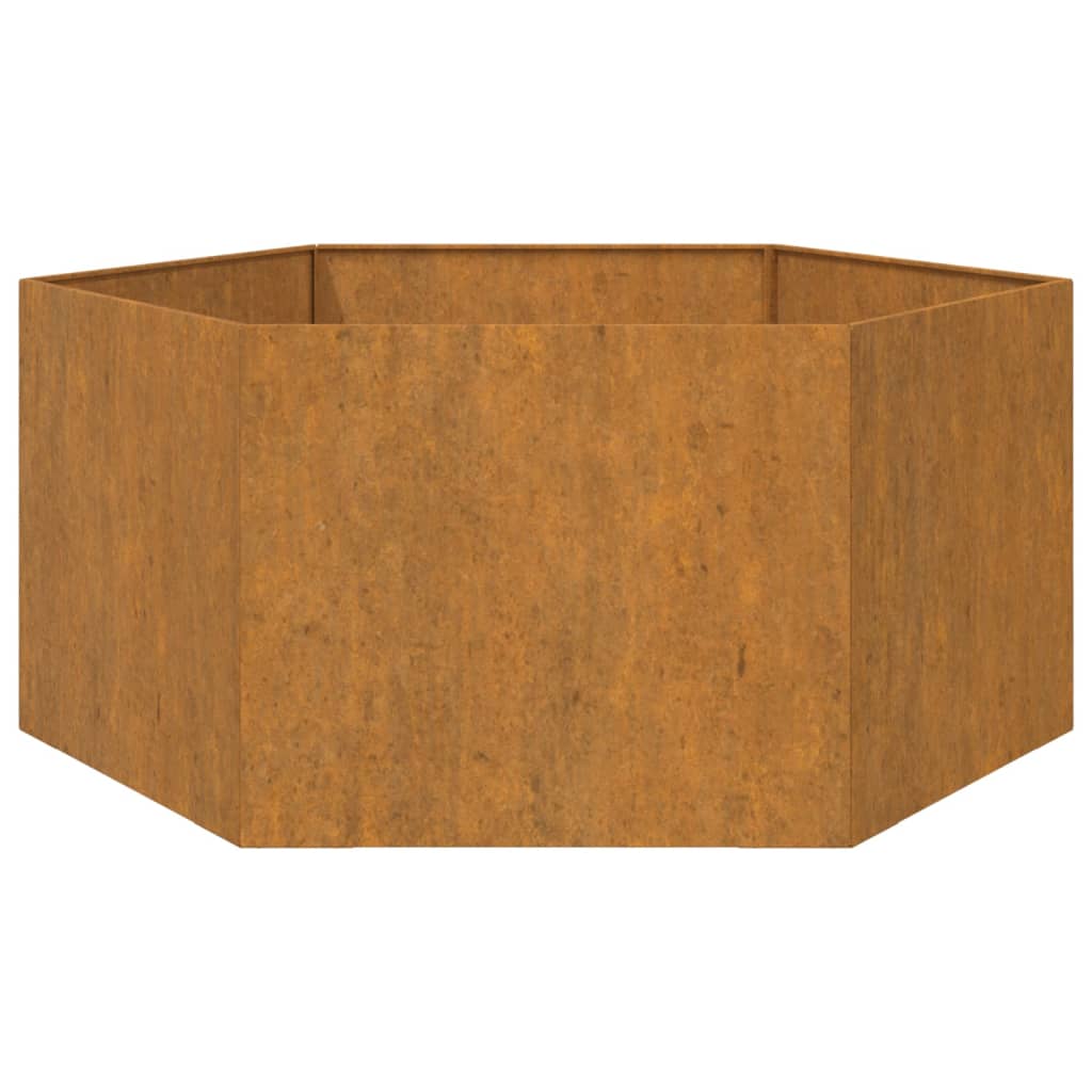 Jardinière Rouillé 90X90X45 Cm Acier Corten