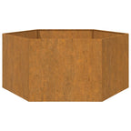 Jardinière Rouillé 90X90X45 Cm Acier Corten