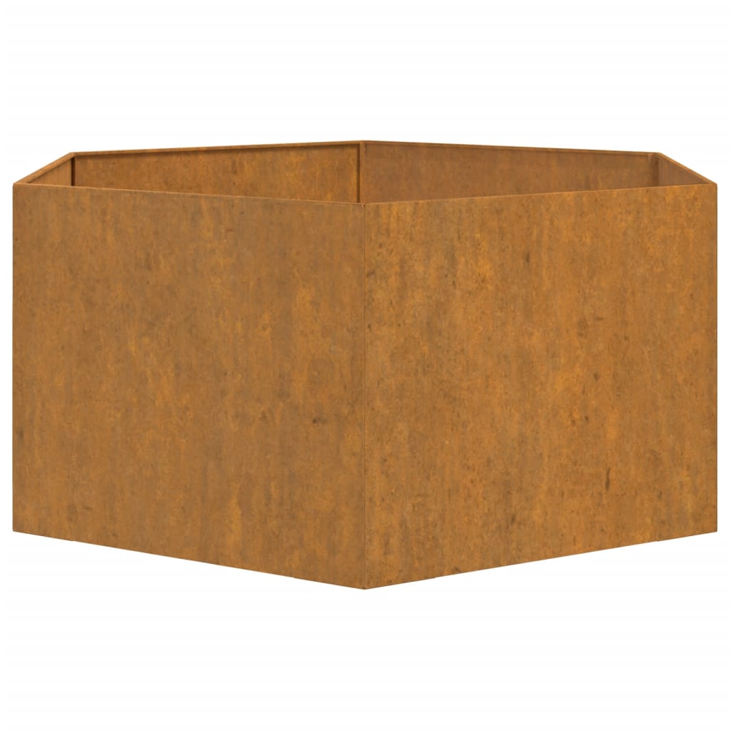 Jardinière Rouillé 90X90X45 Cm Acier Corten