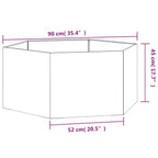 Jardinière Rouillé 90X90X45 Cm Acier Corten