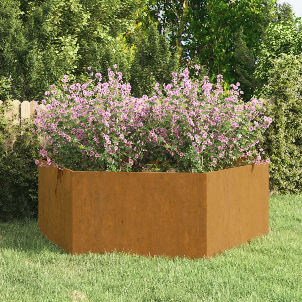 Jardinière Rouillé 90X90X45 Cm Acier Corten