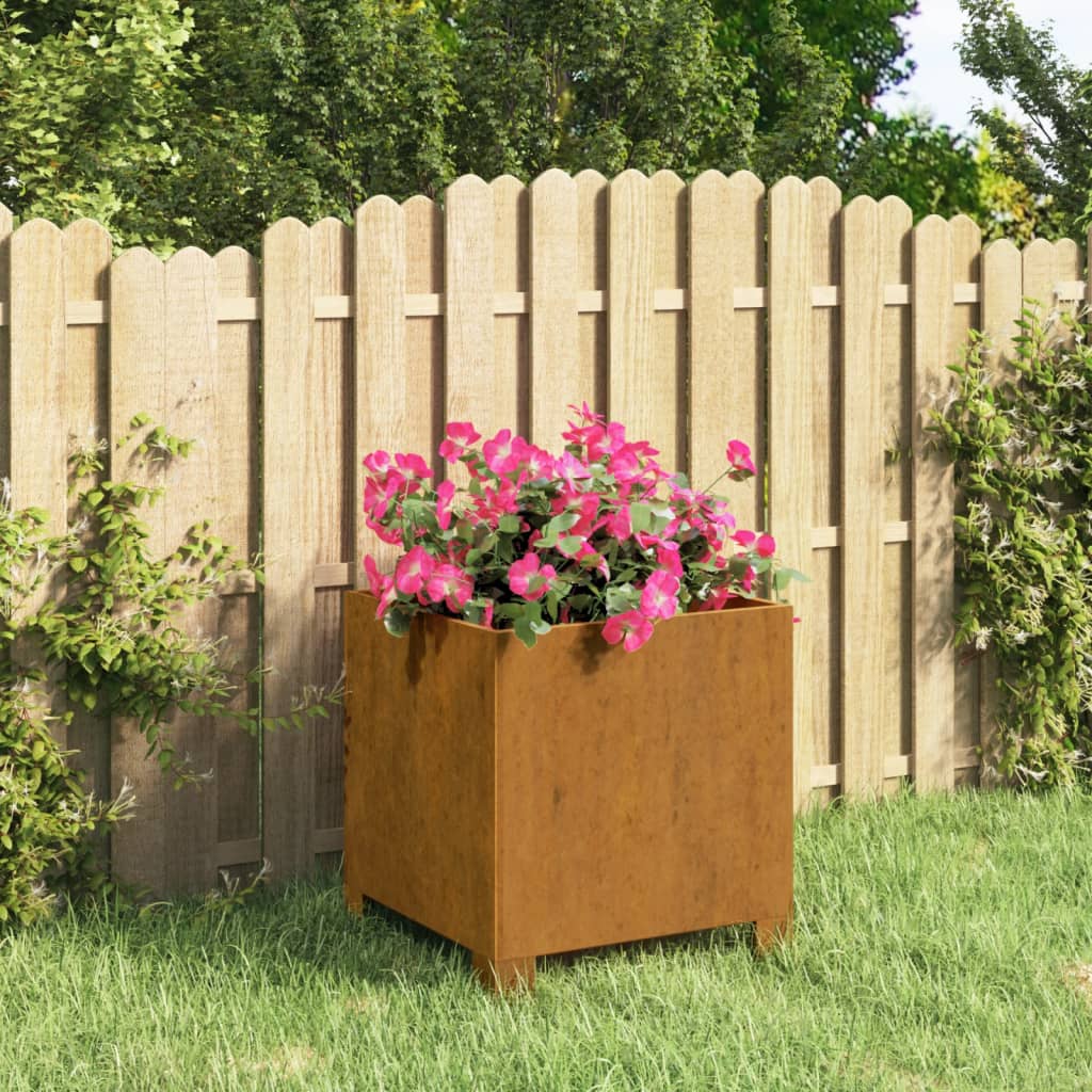 Jardinières Avec Pieds 2 Pcs Rouillé Acier Corten