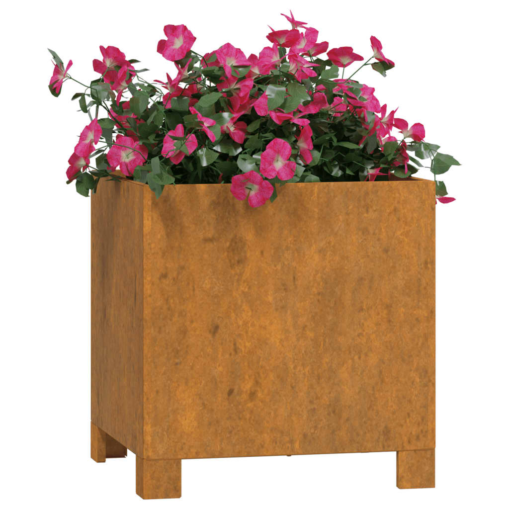 Jardinières Avec Pieds 2 Pcs Rouillé Acier Corten