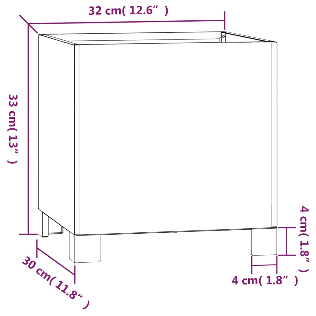 Jardinières Avec Pieds 2 Pcs Rouillé Acier Corten