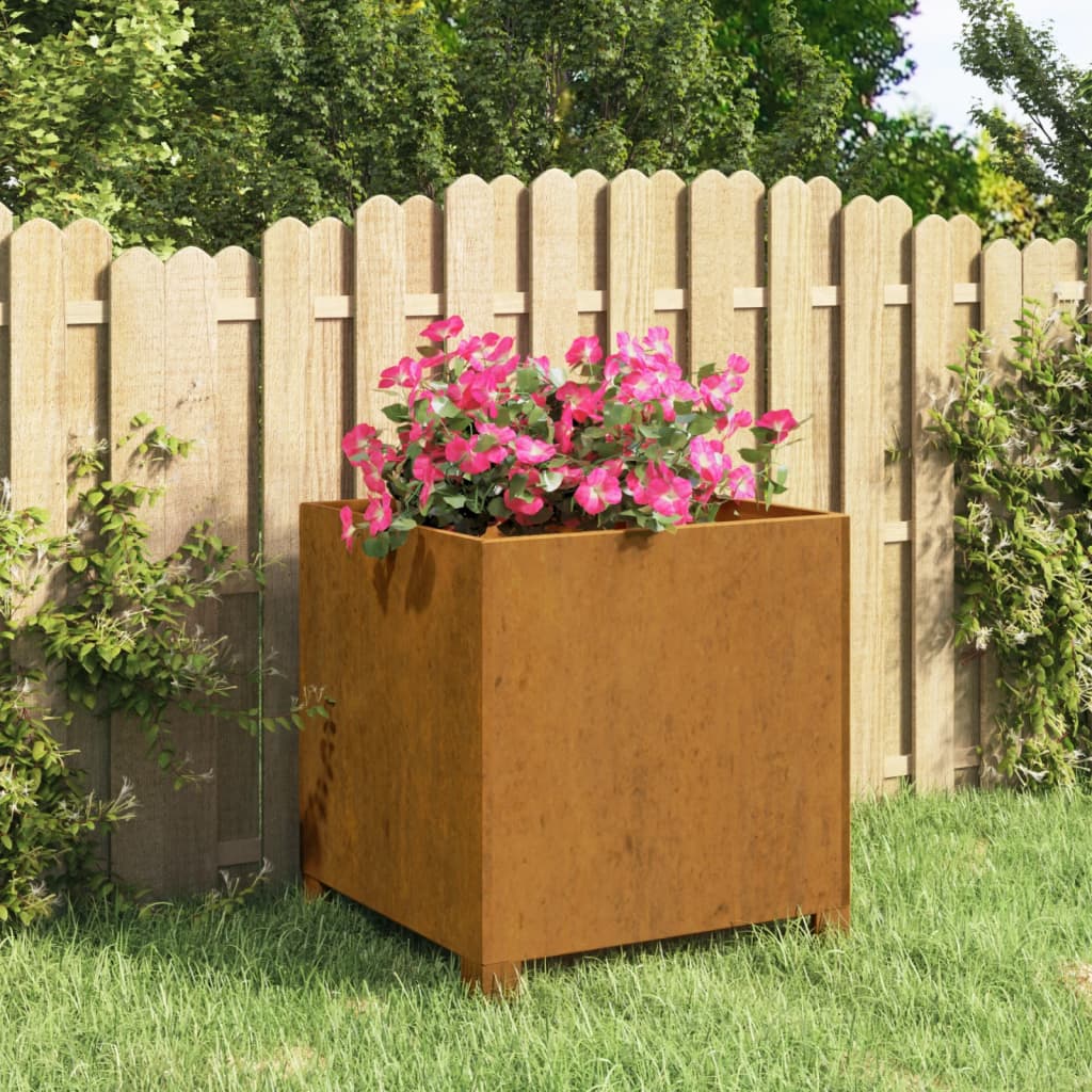 Jardinières Avec Pieds 2 Pcs Rouillé Acier Corten