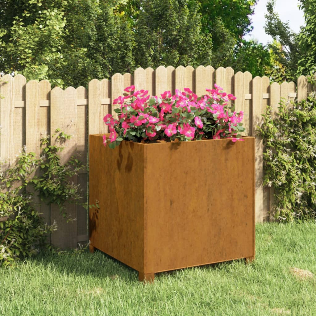 Jardinières Avec Pieds 2 Pcs Rouillé Acier Corten