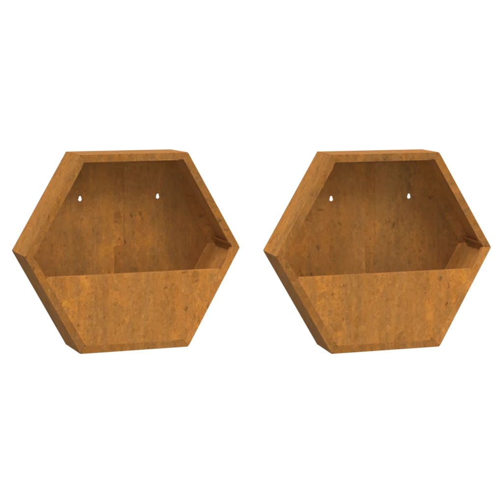 Jardinières Murales 2 Pcs Rouillé Acier Corten