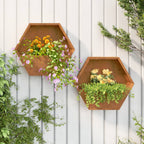 Jardinières Murales 2 Pcs Rouillé Acier Corten