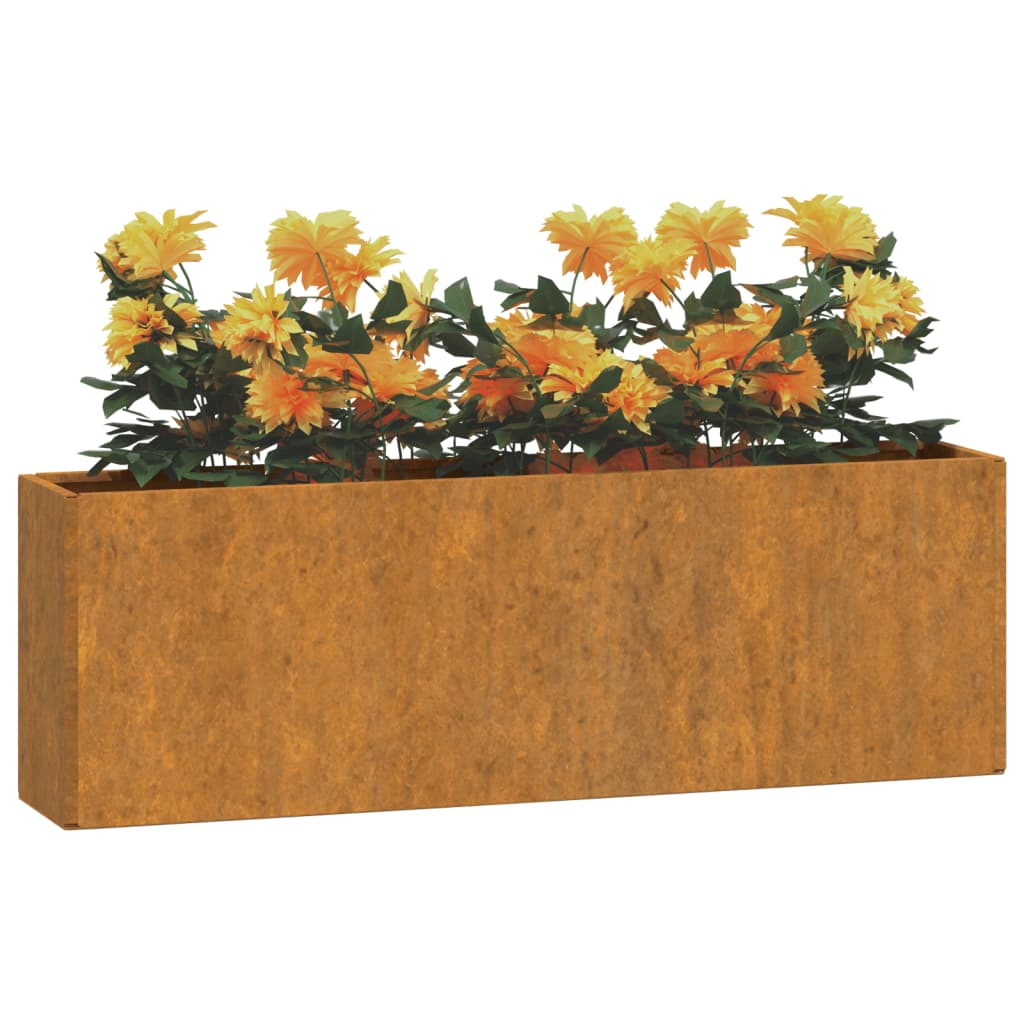 Jardinières Murales 2 Pcs Rouillé Acier Corten 53X10X17 Cm