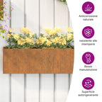 Jardinières Murales 2 Pcs Rouillé Acier Corten 53X10X17 Cm