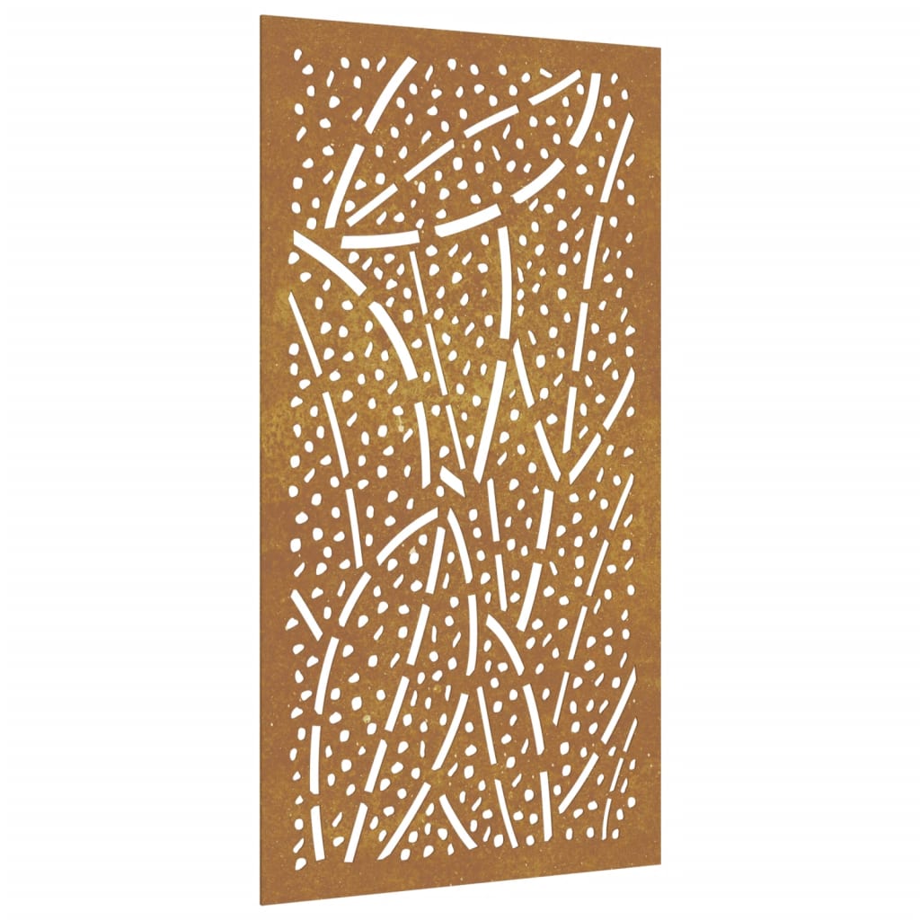 Décoration Murale Jardin 105X55 Cm Acier Corten Design Feuille