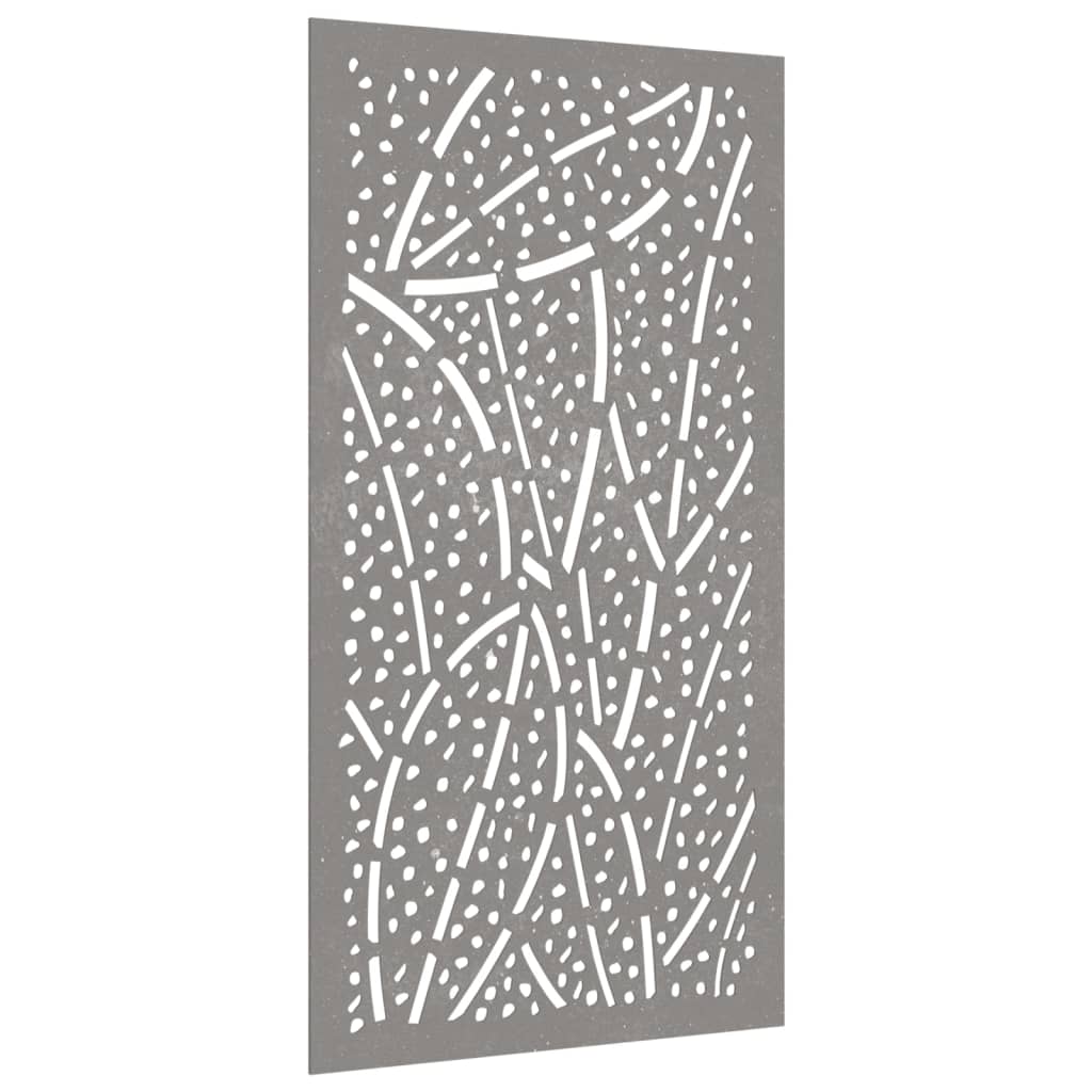 Décoration Murale Jardin 105X55 Cm Acier Corten Design Feuille