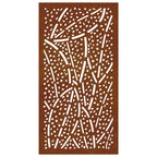 Décoration Murale Jardin 105X55 Cm Acier Corten Design Feuille