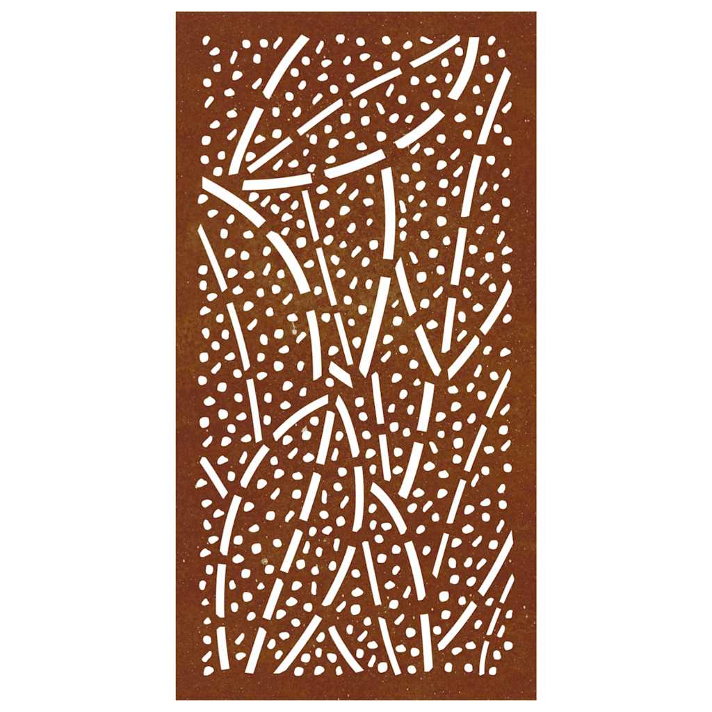 Décoration Murale Jardin 105X55 Cm Acier Corten Design Feuille