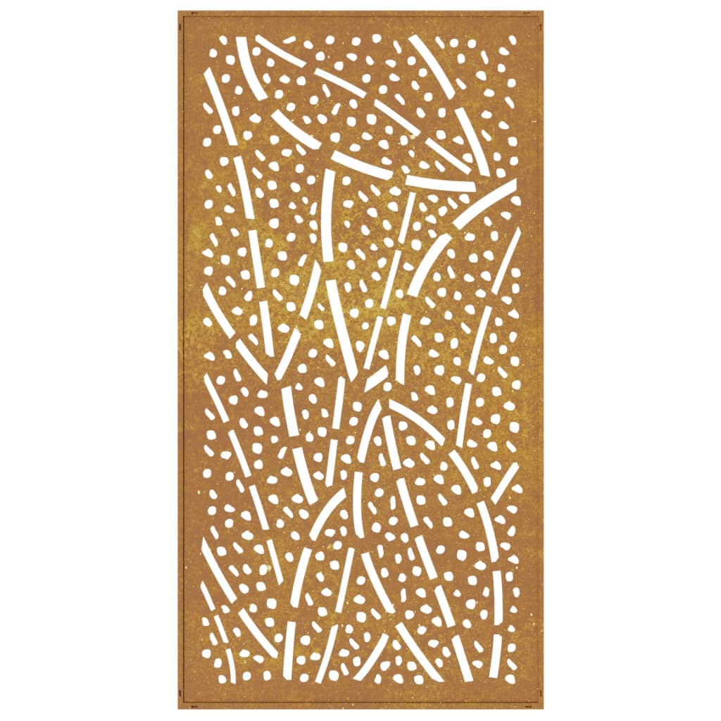 Décoration Murale Jardin 105X55 Cm Acier Corten Design Feuille