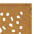Décoration Murale Jardin 105X55 Cm Acier Corten Design Feuille