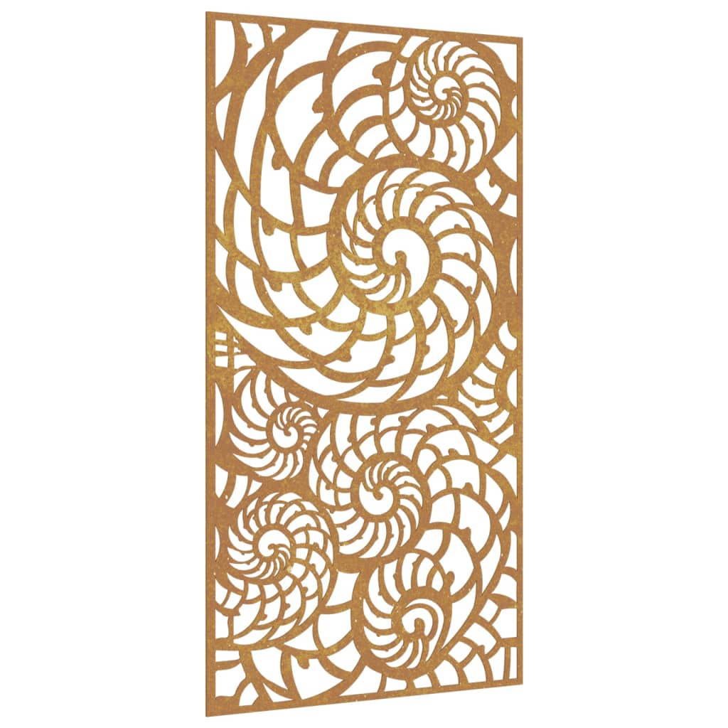 Décoration Murale De Jardin 105X55 Cm Acier Corten Design Coque