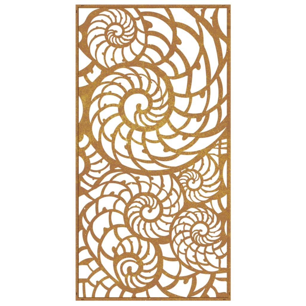 Décoration Murale De Jardin 105X55 Cm Acier Corten Design Coque