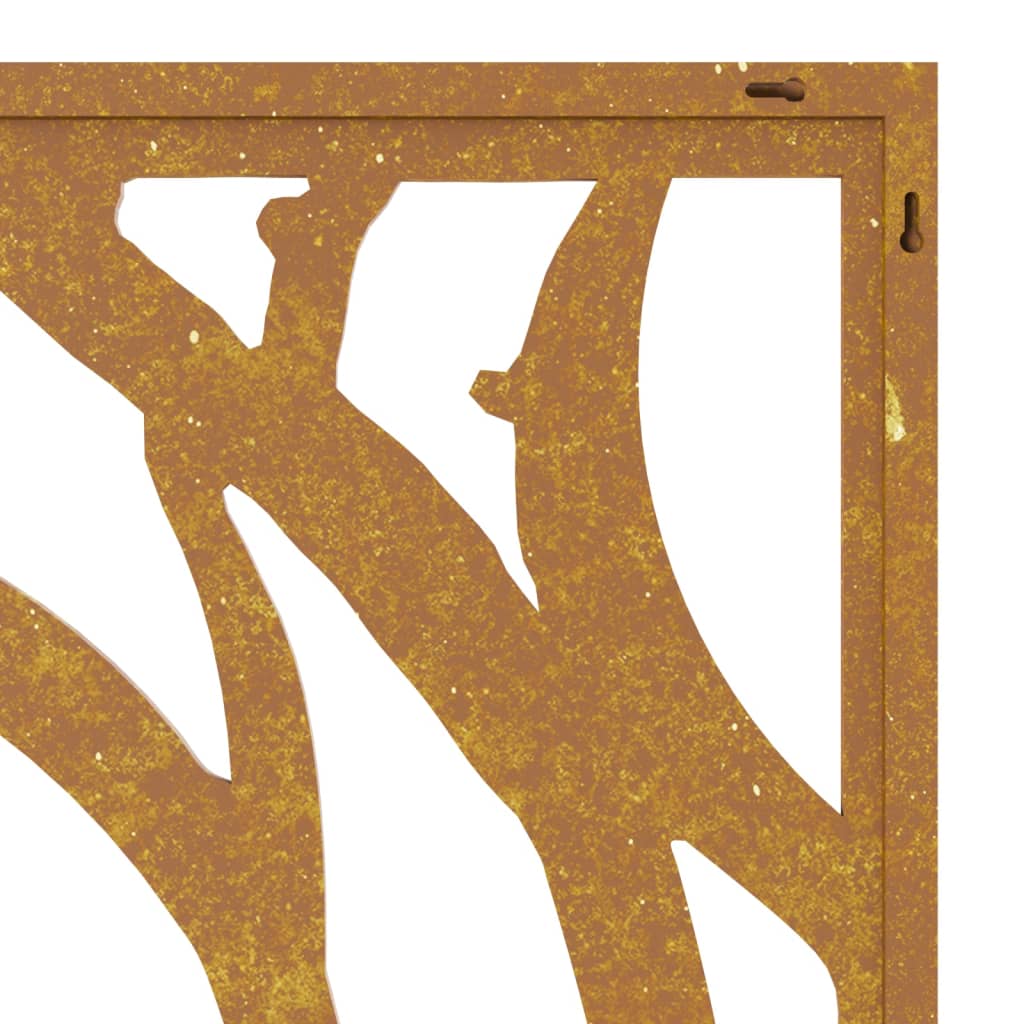 Décoration Murale De Jardin 105X55 Cm Acier Corten Design Coque