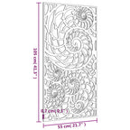 Décoration Murale De Jardin 105X55 Cm Acier Corten Design Coque