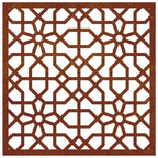 Décoration Murale Jardin 55X55 Cm Acier Corten Design Mauresque